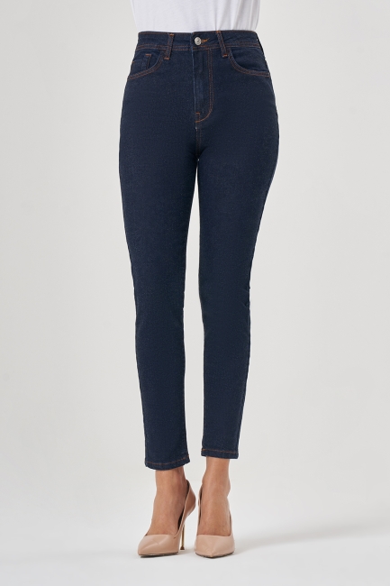 Mizalle Koyu Lacivert Skinny Fit Denim Pantolon - Mizalle (1)