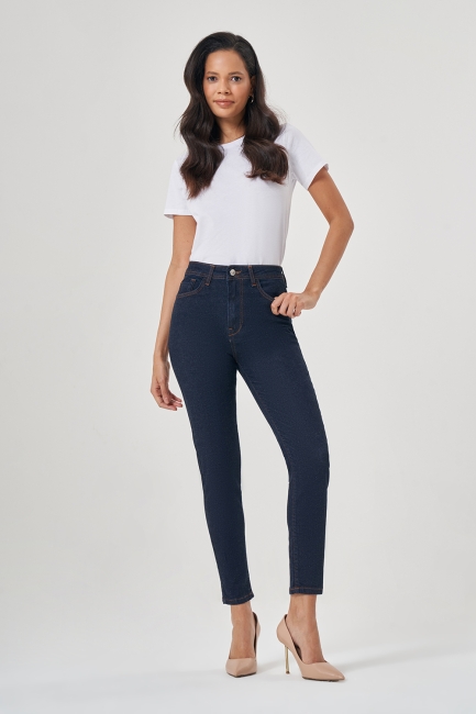 Mizalle Koyu Lacivert Skinny Fit Denim Pantolon - Mizalle