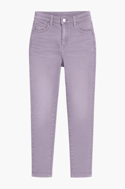 Mizalle Yüksek Bel Skinny Lila Denim Pantolon - Mizalle