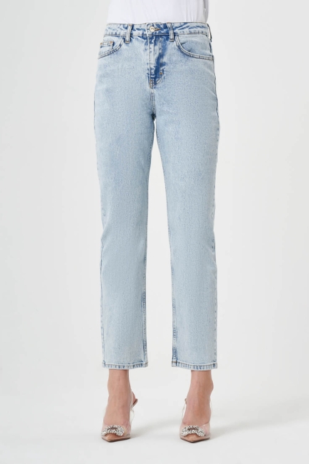 Mizalle Açık Mavi Straight Fit Denim Pantolon - Mizalle (1)