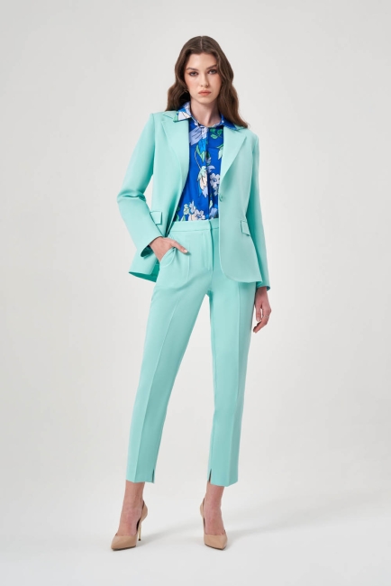 Basic Klasik Mint Ceket - Mizalle