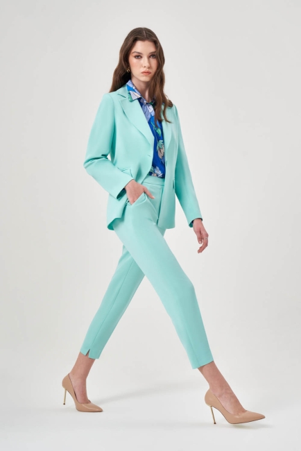 Basic Klasik Mint Ceket - Mizalle (1)