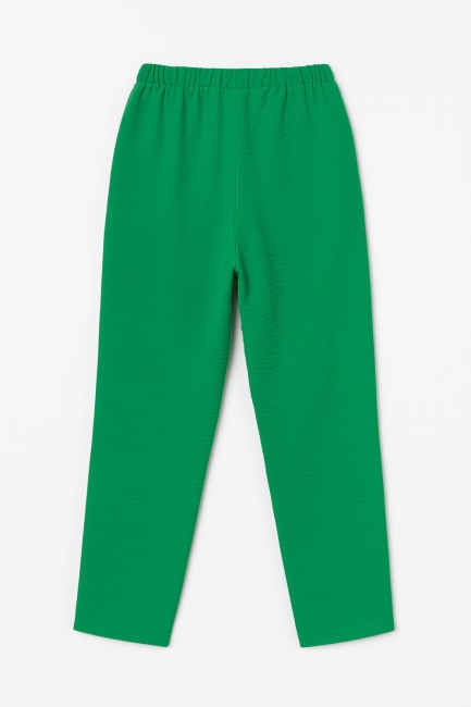 Mizalle Bol Paça Rahat Kesim Pamuklu Yeşil Pantolon - Mizalle (1)