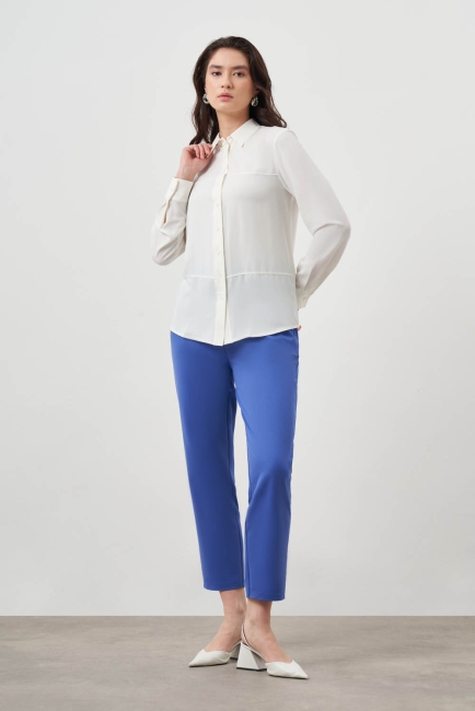 Bsc Kesikli Ekru Gömlek - Mizalle (1)