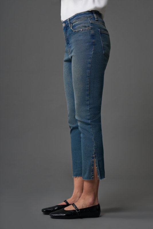 Flare Paça Denim O. Mavi Pantolon · 4