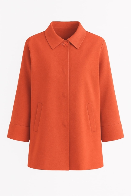 Mizalle Nar Çiçeği Cepli Rahat Kalıp Tunik Ceket - Mizalle