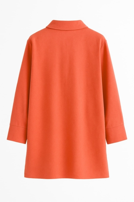 Mizalle Nar Çiçeği Cepli Rahat Kalıp Tunik Ceket - Mizalle (1)