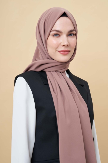 Mizalle Kahverengi Medine İpeği Şal - Mizalle (1)