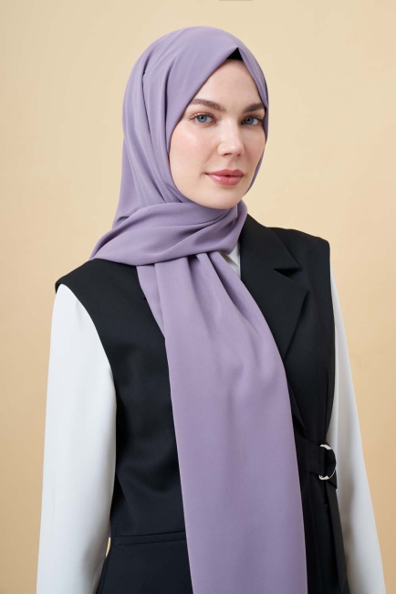 Mizalle Lavanta Rengi Medine İpeği Şal - Mizalle (1)