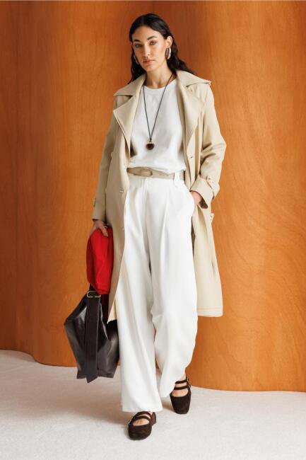 Mizalle Bej Rengi Klasik Trençkot - Mizalle (1)