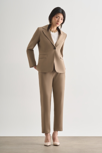 Mizalle Bej Tek Düğme Klasik Blazer Ceket - Mizalle