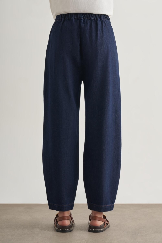 Mizalle Beli İpli Balon Fit Lacivert Denim Pantolon · 4