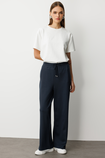 Mizalle Beli Lastikli Yumuşak Dokulu Antrasit Jogger Pantolon - Mizalle (1)