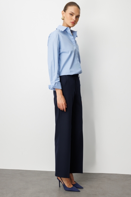 Mizalle Cepli Klasik Lacivert Kumaş Pantolon - Mizalle (1)