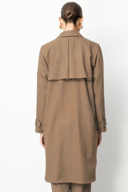 Mizalle Melanj Dokuma Bej Rengi Uzun Tunik - Mizalle (1)