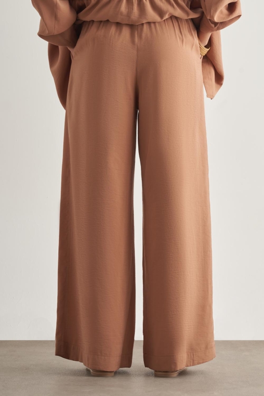 Mizalle Modal Karışımlı Rahat Kesim Beli Lastikli Camel Pantolon · 3