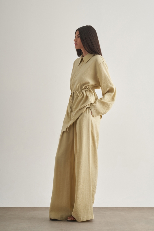 Mizalle Modal Karışımlı Rahat Kesim Beli Lastikli Su Yeşili Pantolon · 3