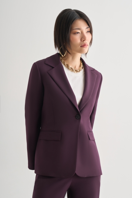 Mizalle Mürdüm Tek Düğme Klasik Blazer Ceket - Mizalle (1)