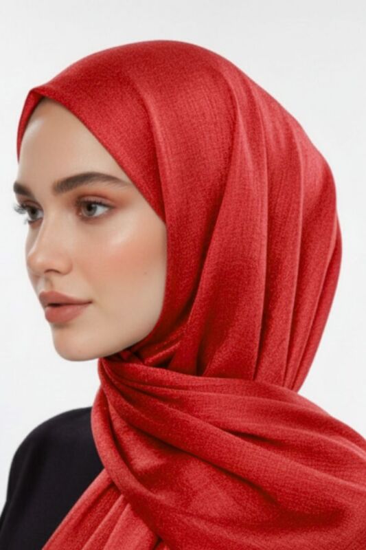 Mizalle Sim Dokulu Kırmızı Şal · 3