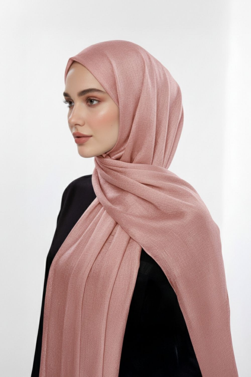 Mizalle Sim Dokulu Pembe  Şal