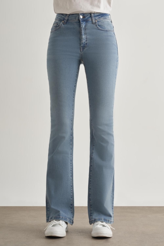 Mizalle Skinny Fit Flare Paça Açık Mavi Denim Pantolon · 3