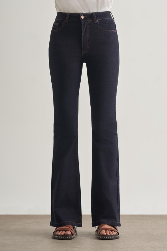 Mizalle Skinny Fit Flare Paça Lacivert Denim Pantolon · 3