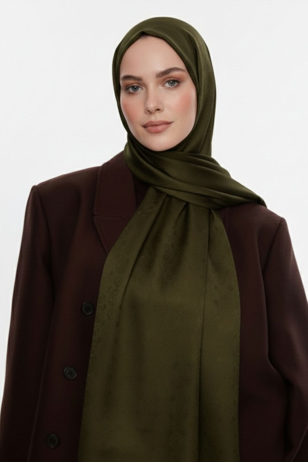 Mizalle & YAQA Filigranlı Antrasit Şal
