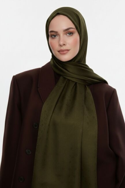 Mizalle & YAQA Filigranlı Antrasit Şal - Mizalle