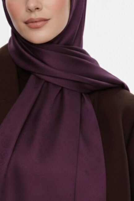 Mizalle & YAQA Filigranlı Mor Şal - Mizalle (1)