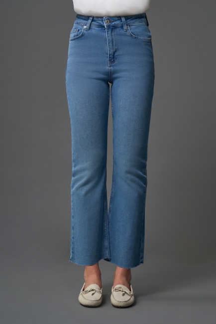 Mom Fit Rahat Bebe Mavi Denim Pantolon - Mizalle