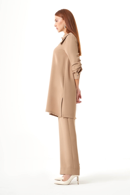 Omuz Parçalı Vizon Tunik - Mizalle (1)