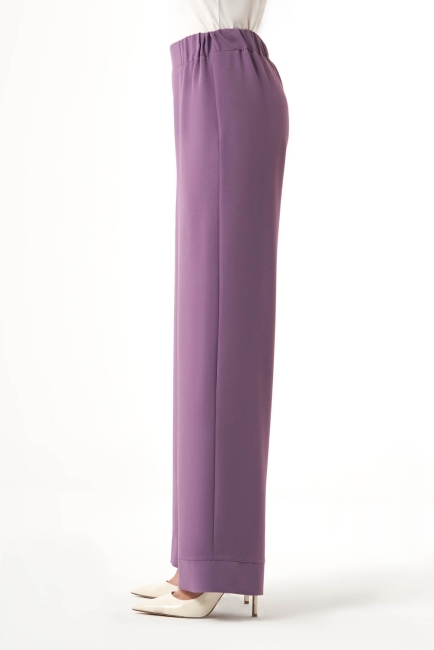 Mizalle Beli Lastikli Rahat Kesim Gül Kurusu Basic Pantolon - Mizalle (1)