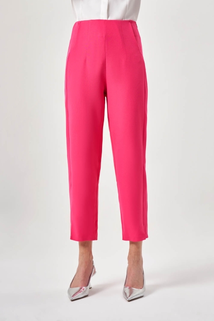 Mizalle Fit Kesimli Pensli Fuşya Basic Pantolon - Mizalle (1)