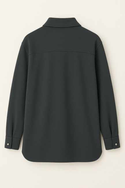 Mizalle Siyah Modal Yumuşak Dokulu Rahat Kesim Gömlek - Mizalle (1)