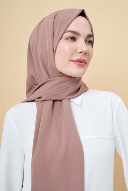 Mizalle Açık Kahverengi Medine İpeği Şal - Mizalle (1)