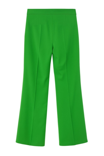 Mizalle Ütü İzli Geniş Paça Yeşil Krep Pantolon - Mizalle (1)