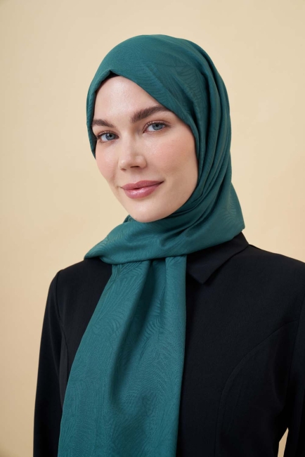 Mizalle Zümrüt Yeşili Neva Jakarlı Şal - Mizalle (1)